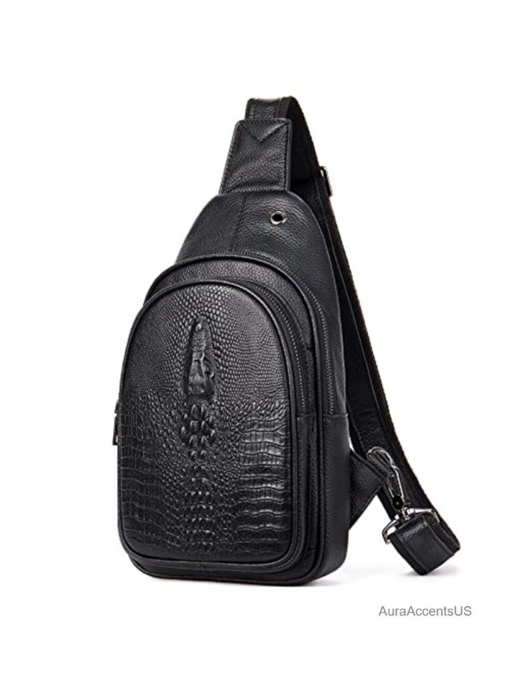 Crocodile Leather Sling Bag Crossbody Shoulder Bag Travel